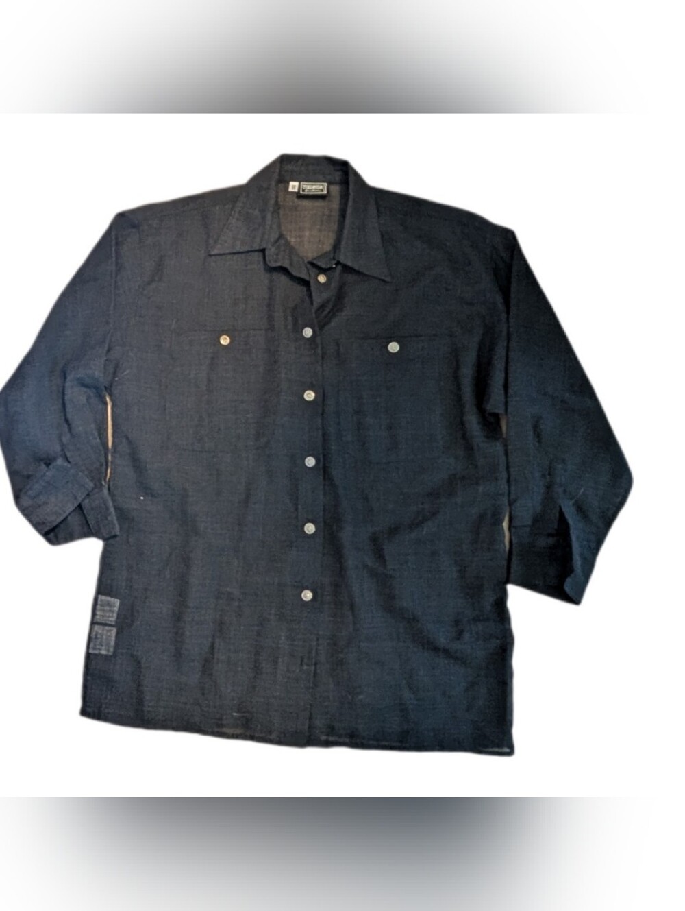 Vintage Versus By Versace Black Linen Shirt Size M (28/42)